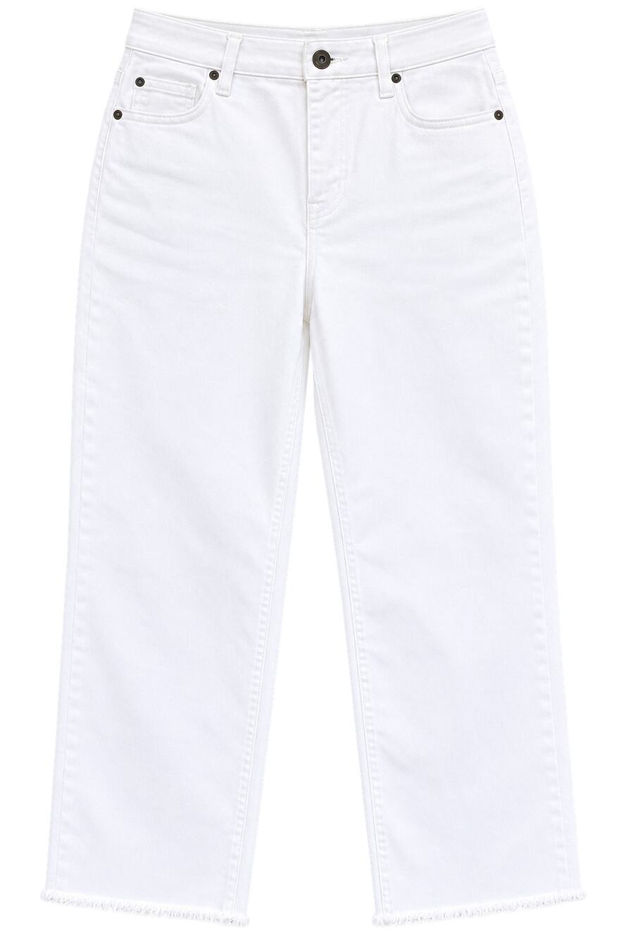 Style & Co. High Rise Wide Leg Cropped Denim Jeans White Size 8